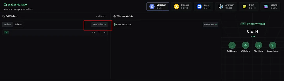 BullX Wallet Manager
